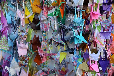 Autumn Festival origami paper cranes - thumbnail